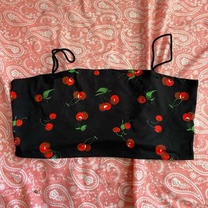 Cherry crop tank top